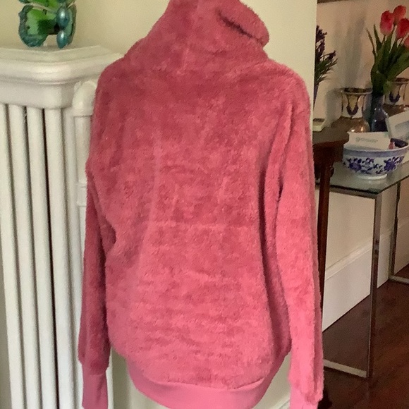 Cowl neck pink fluffy sweater - Picture 2 of 3